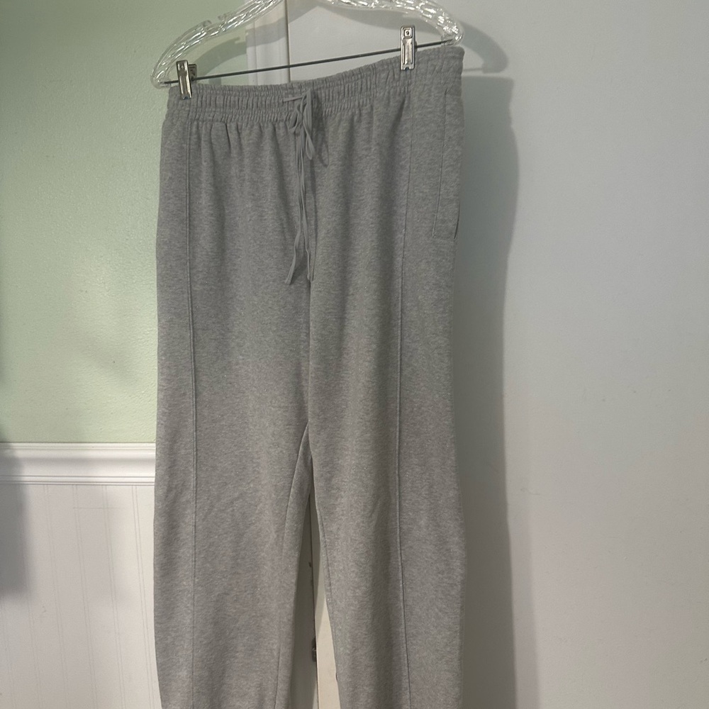 Anthropology Daily Practice  Gray sparkle Track Pants. New w/ tags